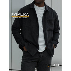 Рубашка BULANTI вельветовая оверсайз, размер S, черный