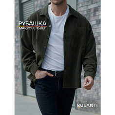 Рубашка BULANTI вельветовая оверсайз, размер XL, хаки