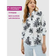 Рубашка BAWER, размер S, мультиколор, серый, белый, черный