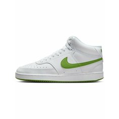Кеды NIKE NikeCourt Vision Mid, полнота F (EU)/ на среднюю стопу, размер 11 US, белый, синий