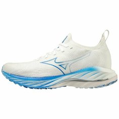 Кроссовки Mizuno SHOE WAVE NEO WIND WOS, полнота F, размер 6 UK, белый/синий