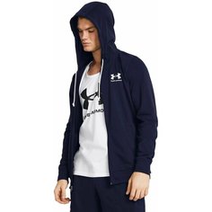 Толстовка спортивная Under Armour Rival Terry FZ Hoodie, размер SM, , темно-синий