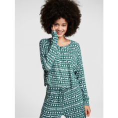 Лонгслив Victorias Secret, размер M, зелeный