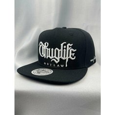Бейсболка 47 Brand Снэпбэк кепка Thug Life для мужчин, размер OneSize, черно-белый
