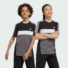Футболка adidas Performance T-shirt - J 3S TIB T, размер 164, Black / Grey Five / White