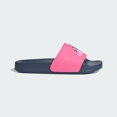 Шлепанцы adidas adilette sportswear, размер 1 UK, Lucid Pink/Silver Metallic/Preloved Ink