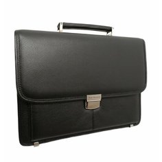 Портфель Anre Aragosta, фактура зернистая, черный