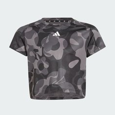 Футболка adidas, размер 140, Black/Carbon/Grey Six/Grey Five