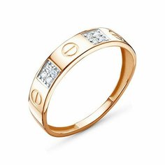 Кольцо JEWELIN, красное золото, 585 проба, фианит