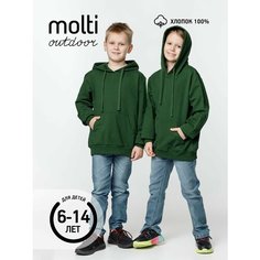 Худи molti, размер 6 лет, темно-зеленый