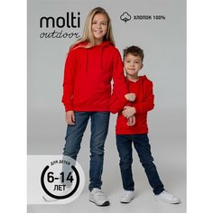 Худи molti, размер 6 лет, красный