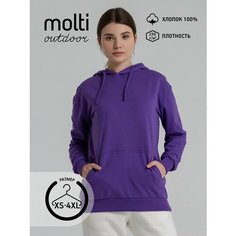 Худи molti, размер 44, , фиолетовый