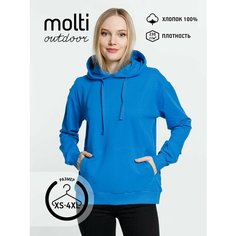 Худи molti, размер 56, , бирюзовый