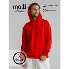 Худи molti, размер 52, , красный