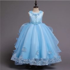 Платье Пышное нарядное платье для девочки на выпускной, размер 110, blue Max Garment