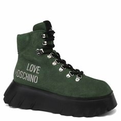 Ботинки LOVE MOSCHINO, размер 35, темно-зеленый