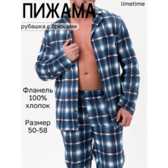 Пижама ЛайМ, размер 50, голубой