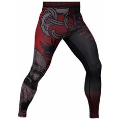 Тайтсы HARDCORE TRAINING hardcore training, размер XXXL, красный, черный