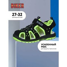 Сандалии Biker, размер 32, черный