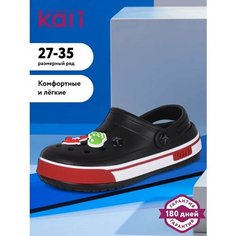 Сабо kari, размер 29, черный/красный