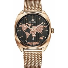 Наручные часы Космос, золотой, черный Kosmos