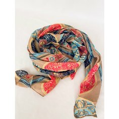 Шарф Girandola для женщин,150х70 см, экрю, мультиколор