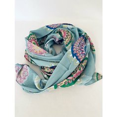 Шарф Girandola для женщин,150х70 см, зеленый, мультиколор