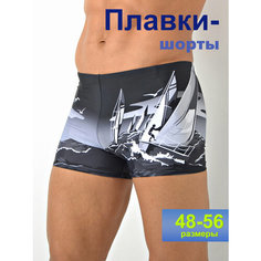 Шорты для плавания Империя белья Плавательные шорты PW SOLID BOARDSHORT, размер 56, черный, серый