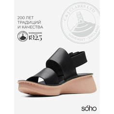 Сандалии Clarks, размер 39,5 EU, черный
