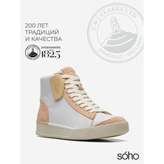 Ботинки Clarks, размер 40 EU, белый