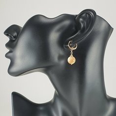 Серьги Жемчужина Юга, перламутр, бежевый