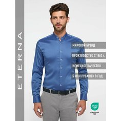 Рубашка Eterna Slim Fit, размер 38, cиний