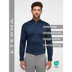 Рубашка Eterna Slim Fit, размер 39, темно-синий