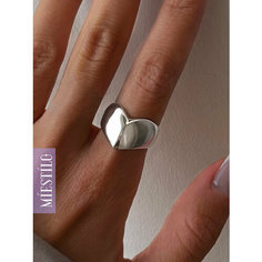 Кольцо MIESTILO, серебро, 925 проба, родирование, безразмерное, серебристый