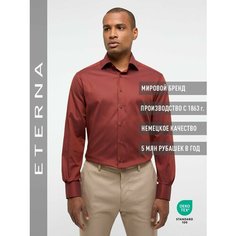 Рубашка Eterna Modern Fit, размер 46, темно-оранжевый