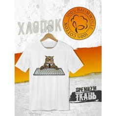 Футболка FUTBA4EVER, размер L / 48 - 50, белый