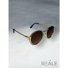 Солнцезащитные очки REALE, коричневый/золотой