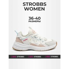 Кроссовки STROBBS, полнота 6 (RU)/ на среднюю стопу, размер 38, белый