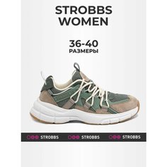 Кроссовки STROBBS, полнота 6 (RU)/ на среднюю стопу, размер 37, зелeный
