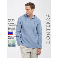 Рубашка DONTERRA Летняя коллекция, размер 58, cиний