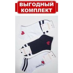 Носки BGT Носки женские турецкие тонкие хлопковые набор 3 пары штуки 36 37 38 39 40 укороченные весна лето турция со слабой не тугой резинкой модные носочки летние мягкие демисезонные в кроссовки для весны осенние весенние летние красивые цветные коро