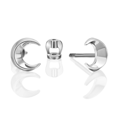 Серьги пусеты PLATINA, белое золото, 585 проба