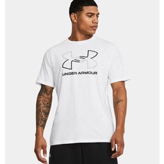 Футболка Under Armour Foundation Short Sleeve, размер M, white/mod gray/black - 100