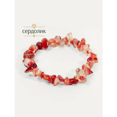 Эластичный браслет BL Jewelry, сердолик, 1 шт., размер 21 см, диаметр 6.7 см, оранжевый