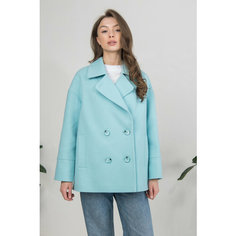 Пальто Modetta Style, размер 50, бирюзовый