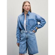 Бермуды Zarina, размер 2XS (RU 40)/170, голубой индиго