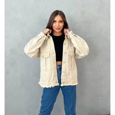 Джинсовая куртка , размер L (48-50), light beige Kiriko