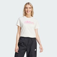 Футболка спортивная adidas Soft Side Linear, размер L, off white