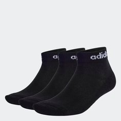 Носки adidas Think Linear Ankle, 3 пары, размер M, , черный