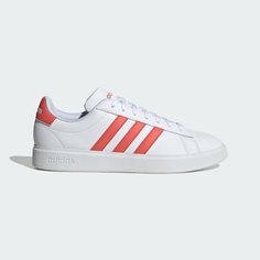 Кроссовки adidas BREAKNET 2.0, размер 9,5 UK, Cloud White / Preloved Scarlet / Better Scarlet